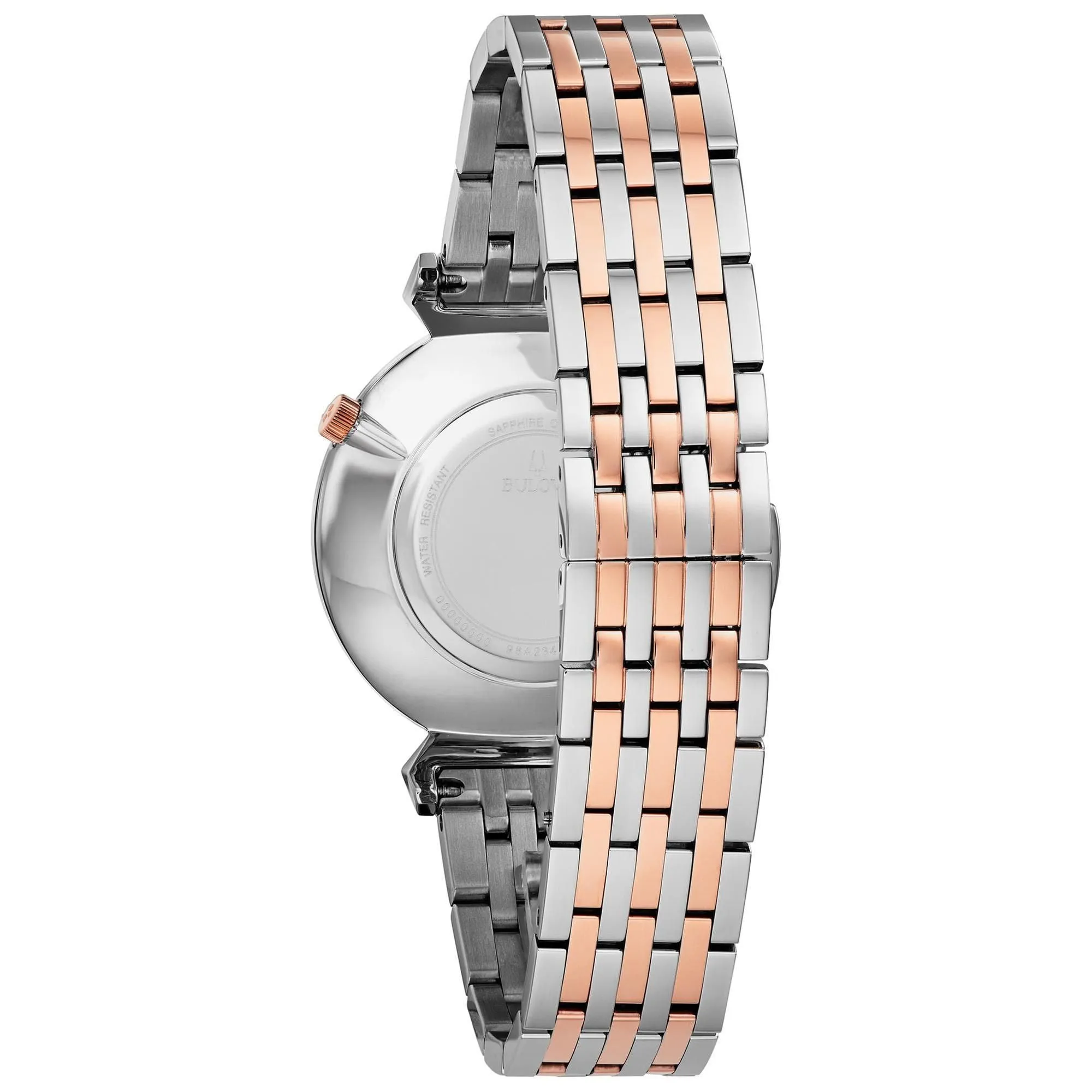 Bulova Men's Classic Regatta Black Dial Two-Tone Stainless Steel Watch 96A234