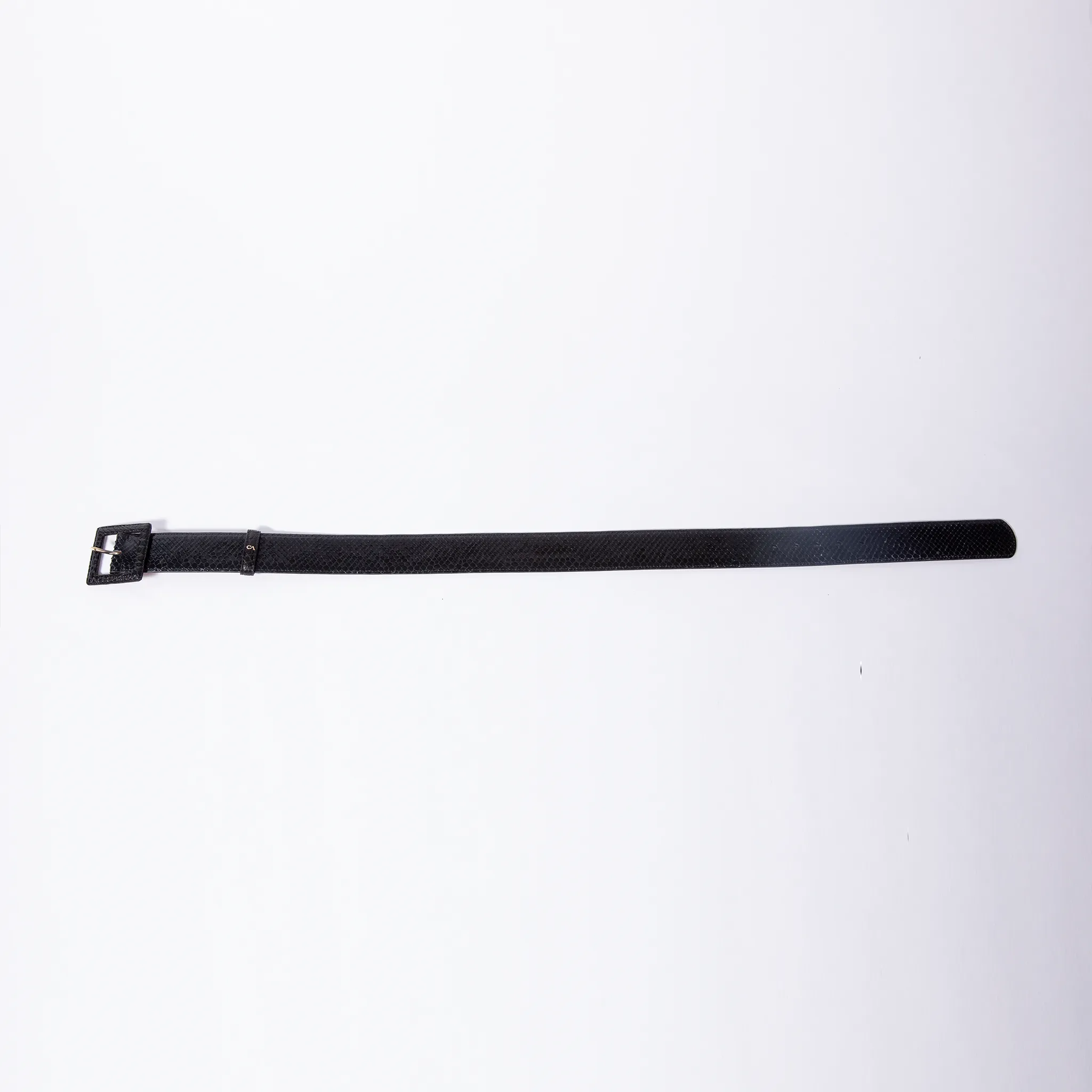 CA Hampton Black Python Couture waist belt