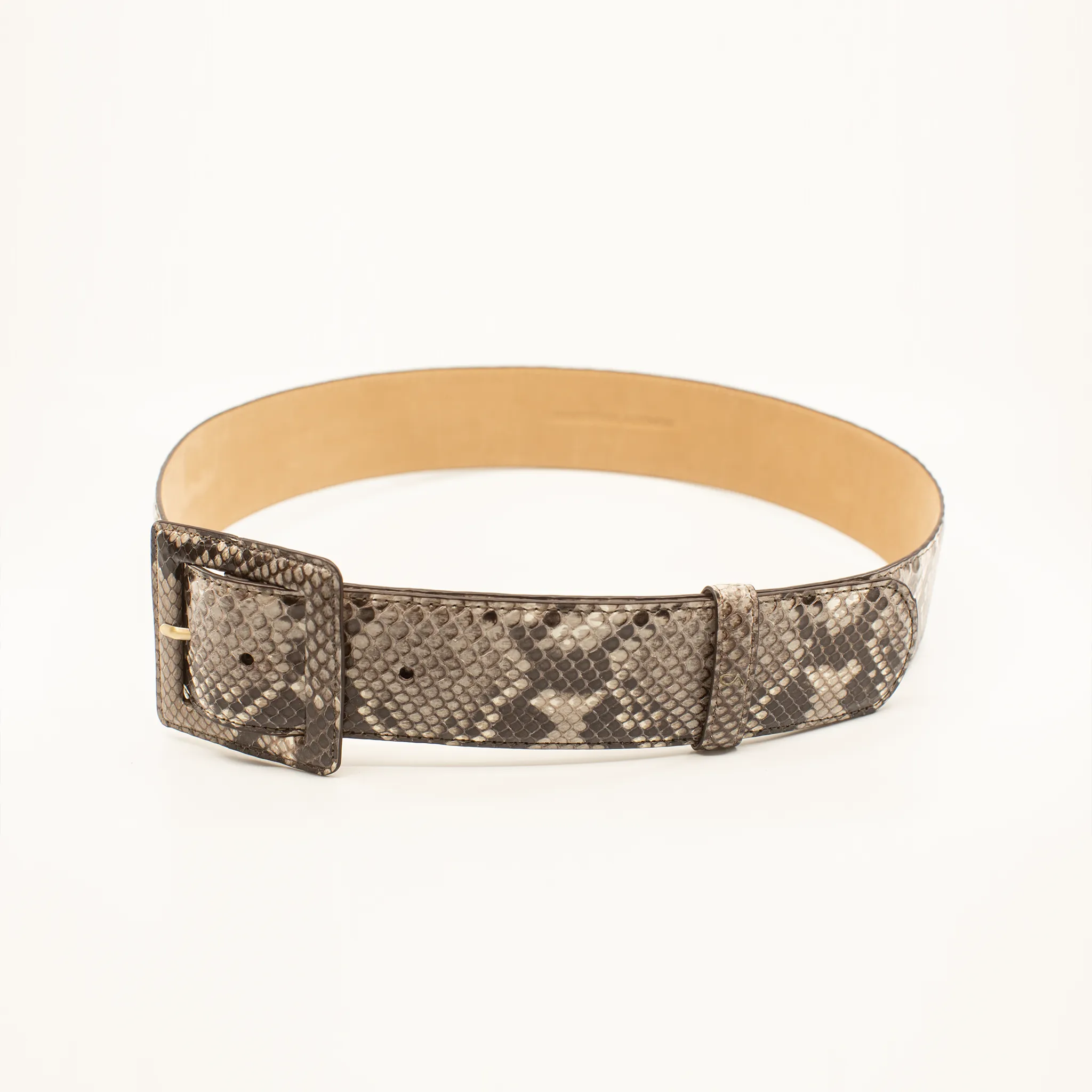 CA Hampton Natural Python Couture waist belt