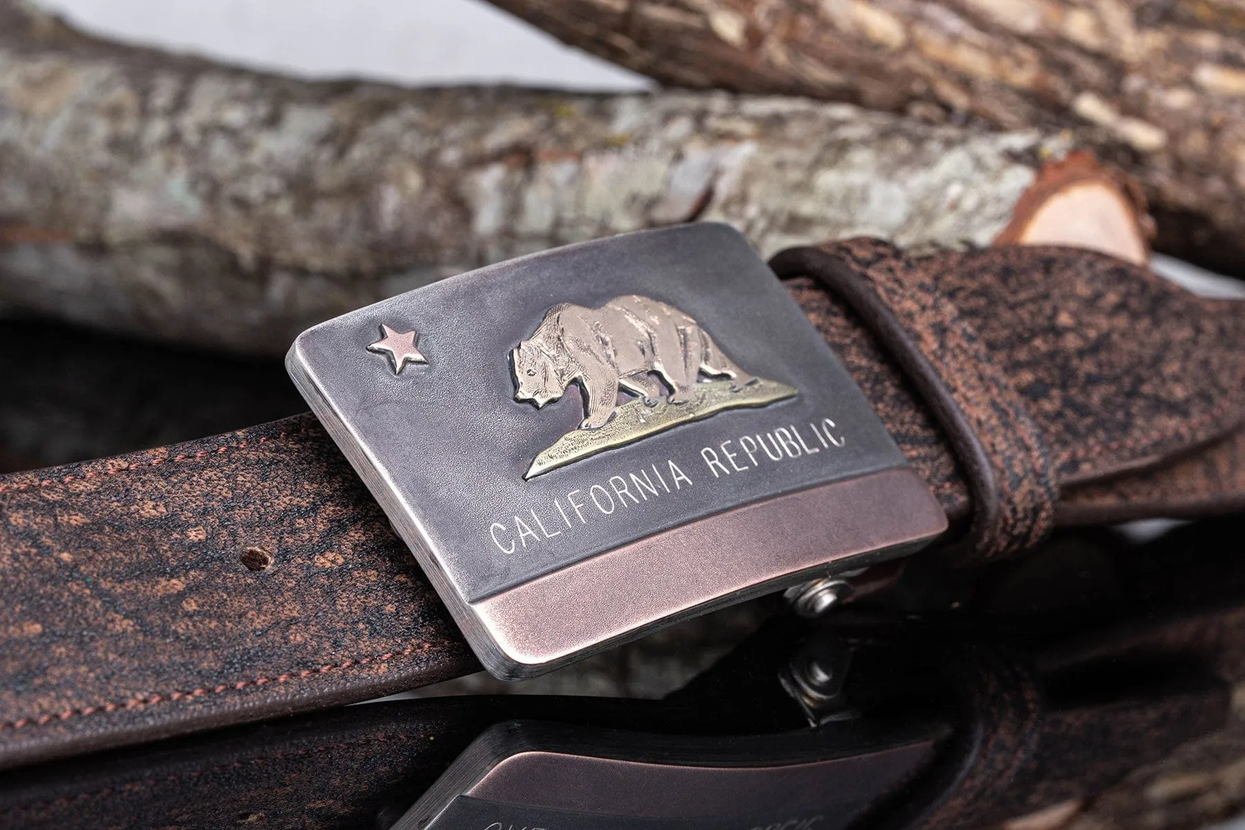 California Flag Trophy Buckle