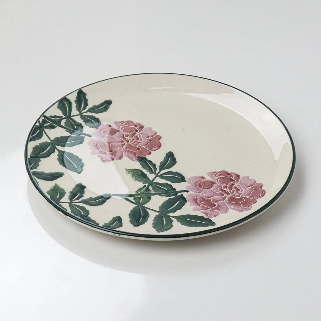 Ceramic Side Plate Nature Floral Pink 20cm