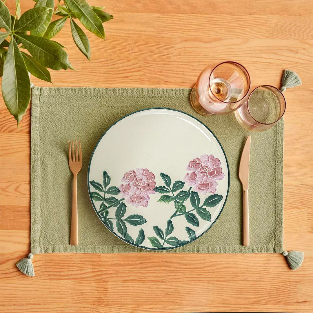 Ceramic Side Plate Nature Floral Pink 20cm