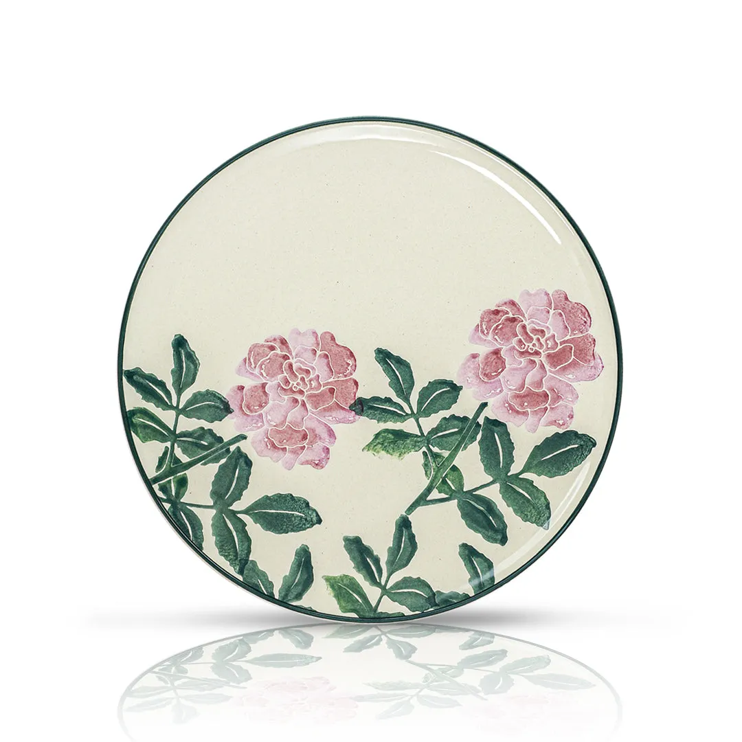 Ceramic Side Plate Nature Floral Pink 20cm