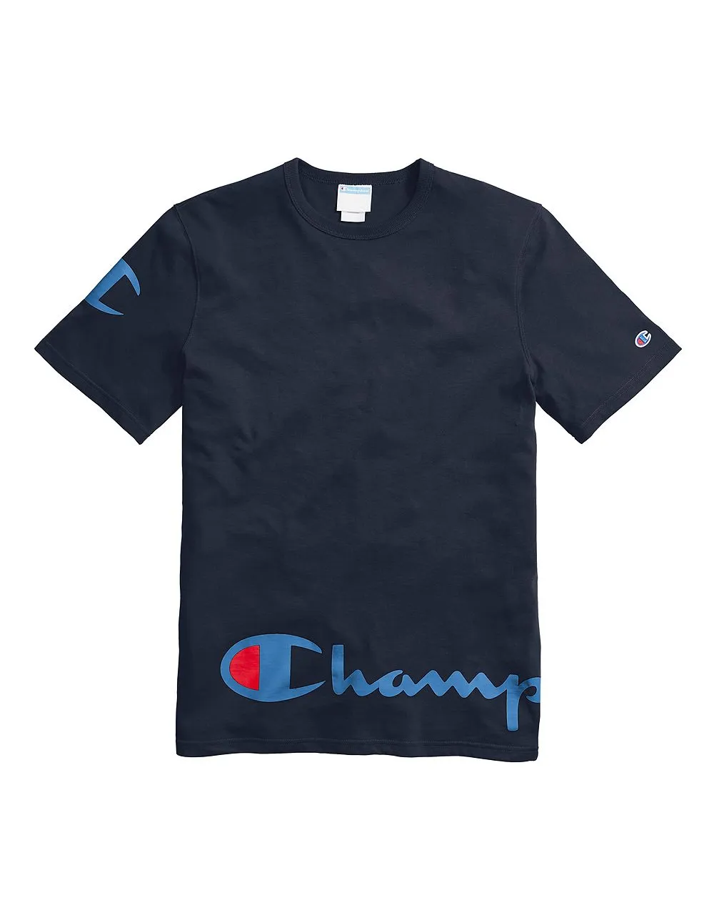 Champion Life® Men's Heritage Tee, Wraparound Logo Navy