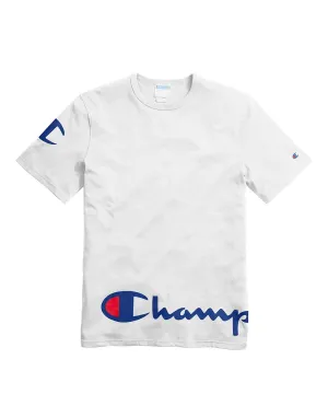 Champion Life® Men's Heritage Tee, Wraparound Logo White
