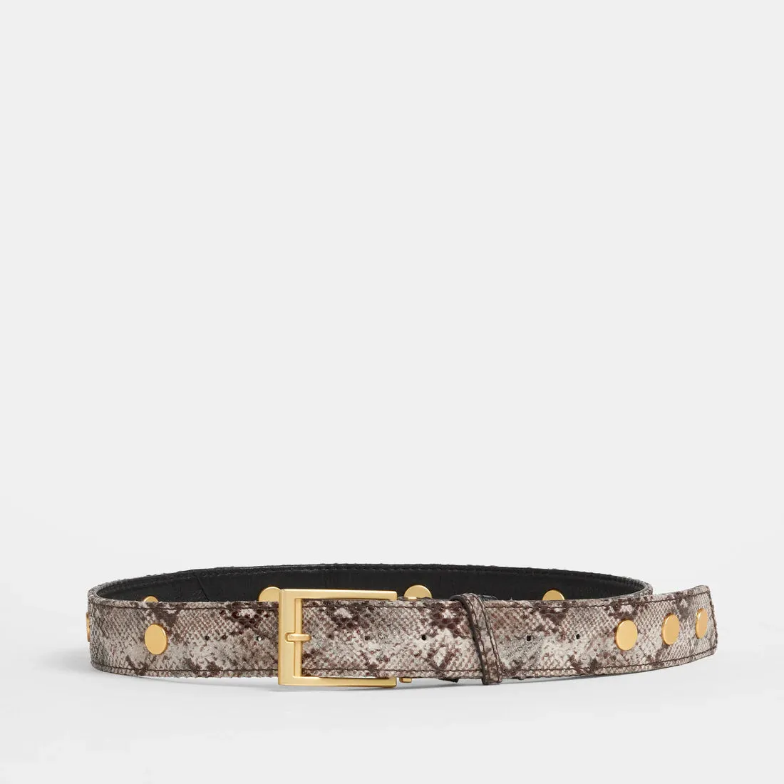 Charlie Rev Riv Lrg Contrast Snake/Brushed Gold