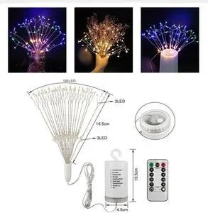 Christmas Sale - LED Starburst Lights with Remote, 8 Modes & Waterproof