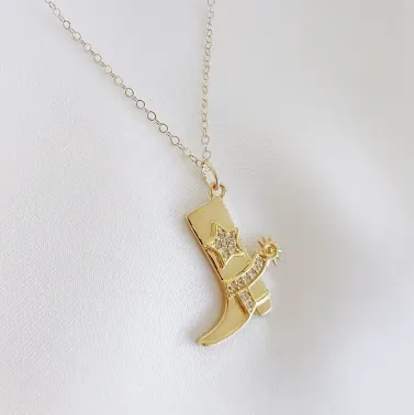 Country Girl Boot Necklace
