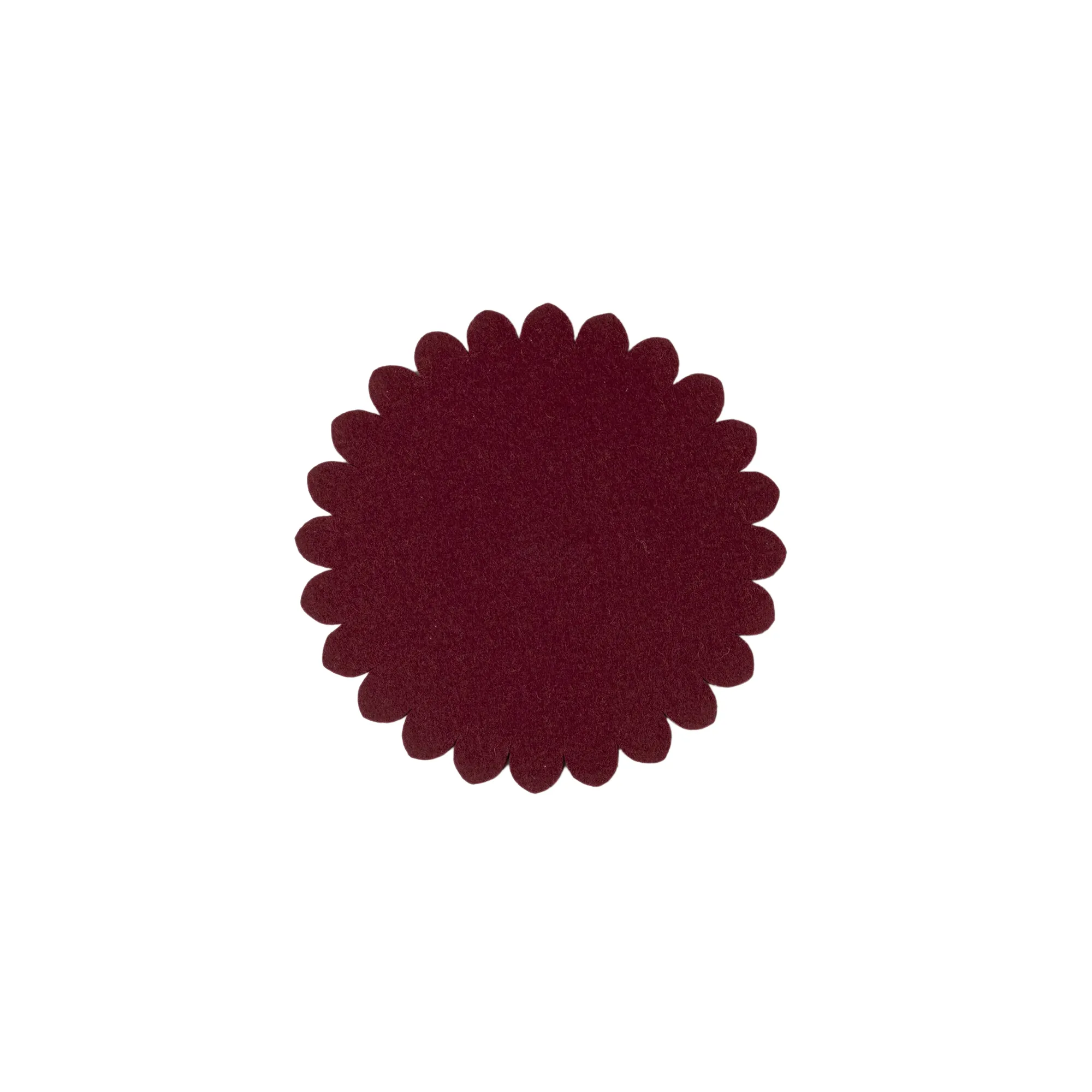 Crest Merino Wool Trivet 8" - Burgundy