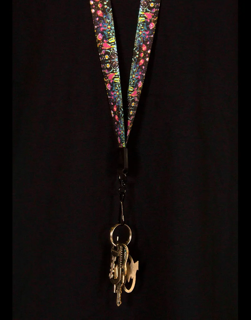 Croakies Lanyard - Cyan Liquid Light