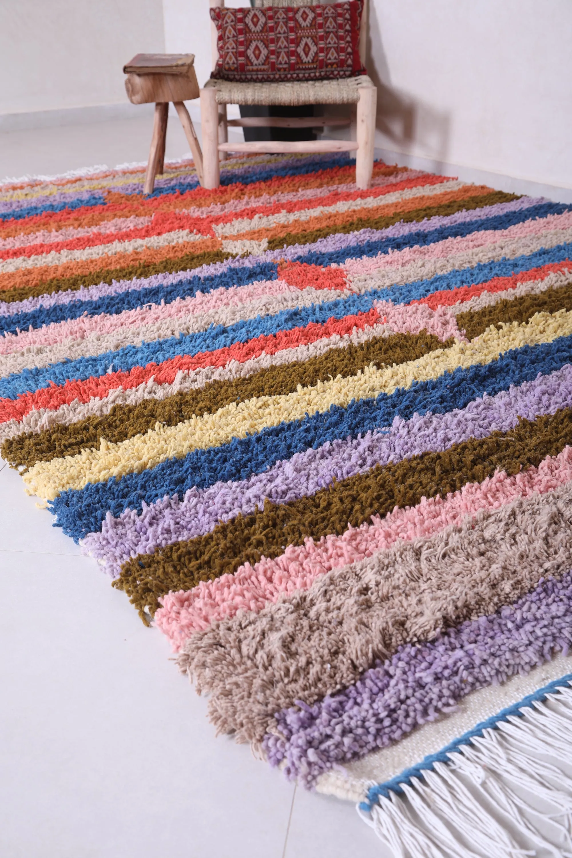 Custom Moroccan Azilal rug - Colorful berber carpet - Wool rug