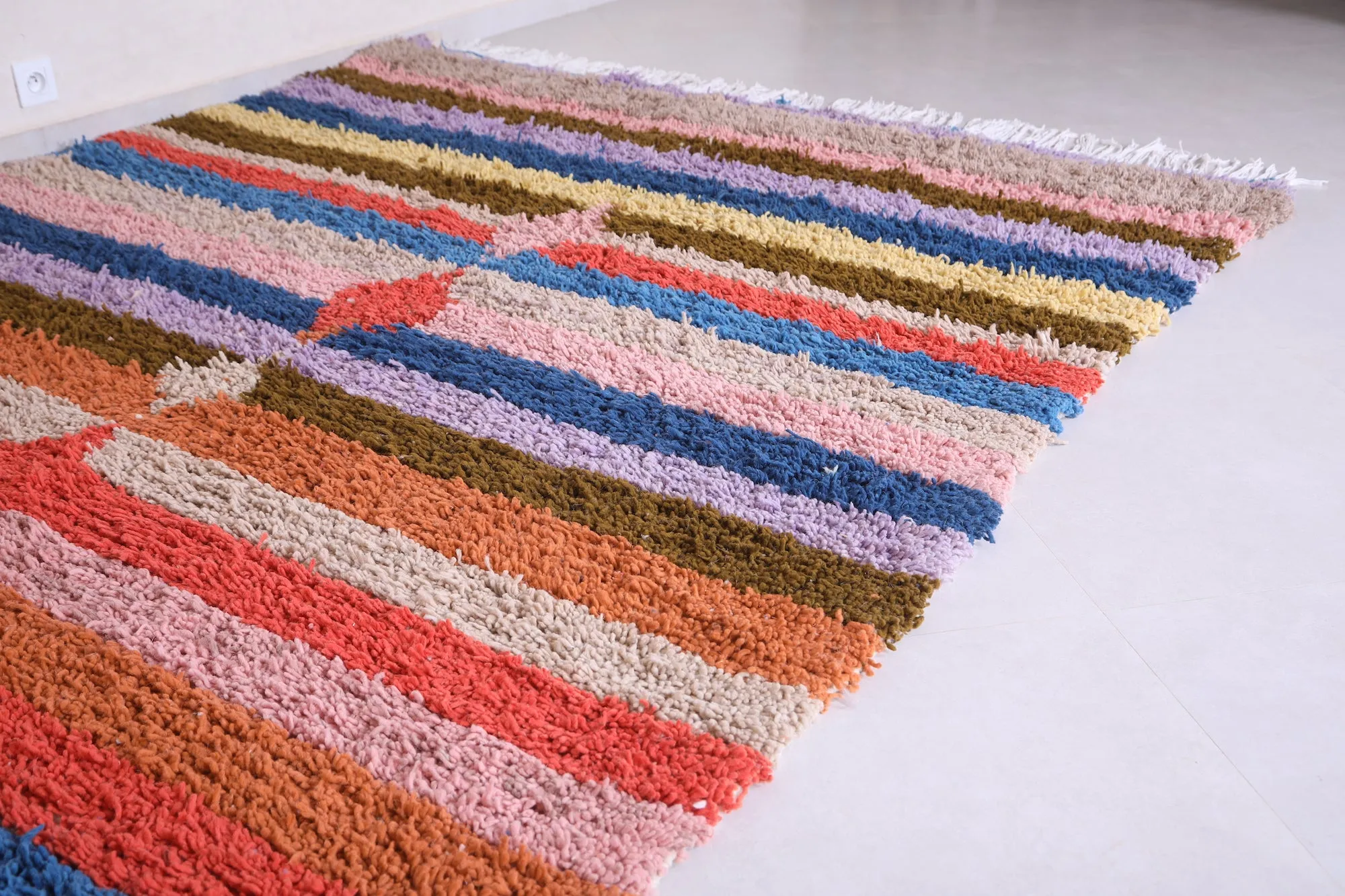 Custom Moroccan Azilal rug - Colorful berber carpet - Wool rug