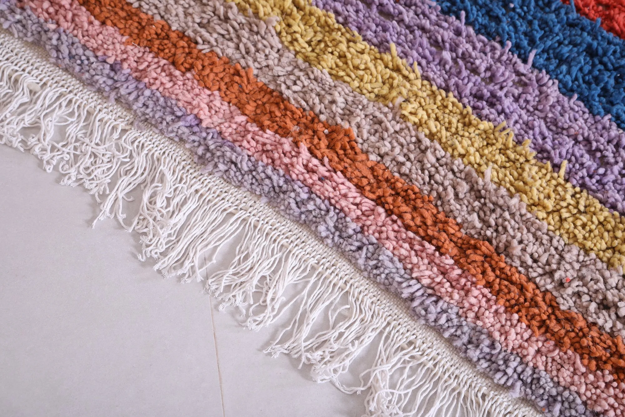 Custom Moroccan Azilal rug - Colorful berber carpet - Wool rug