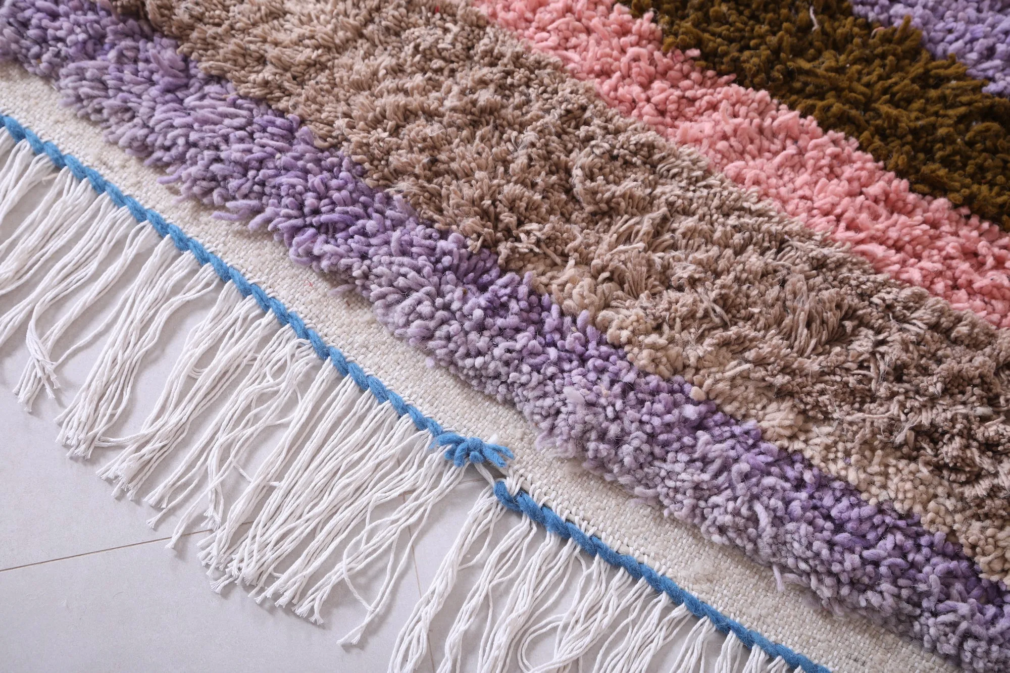Custom Moroccan Azilal rug - Colorful berber carpet - Wool rug
