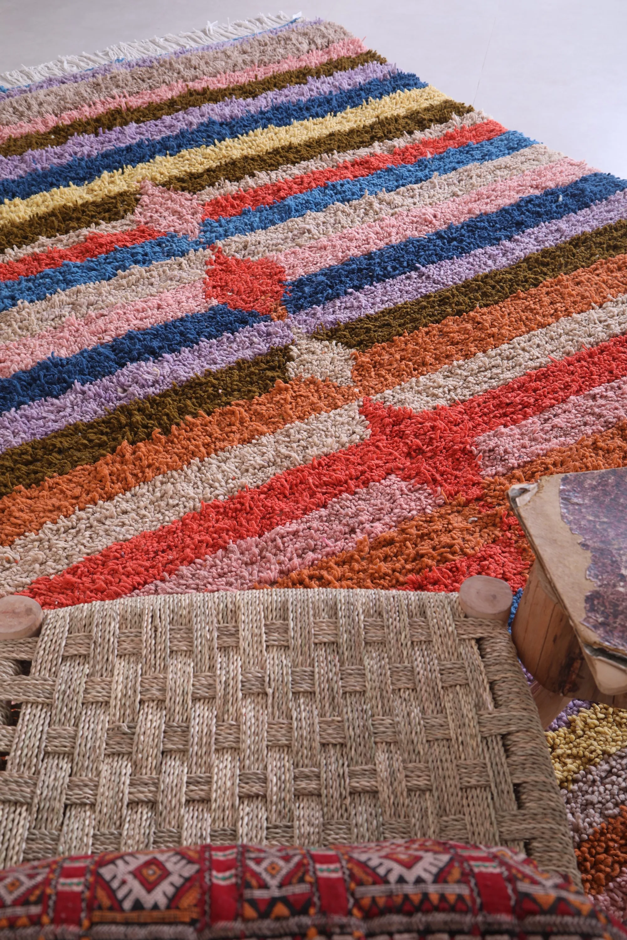 Custom Moroccan Azilal rug - Colorful berber carpet - Wool rug