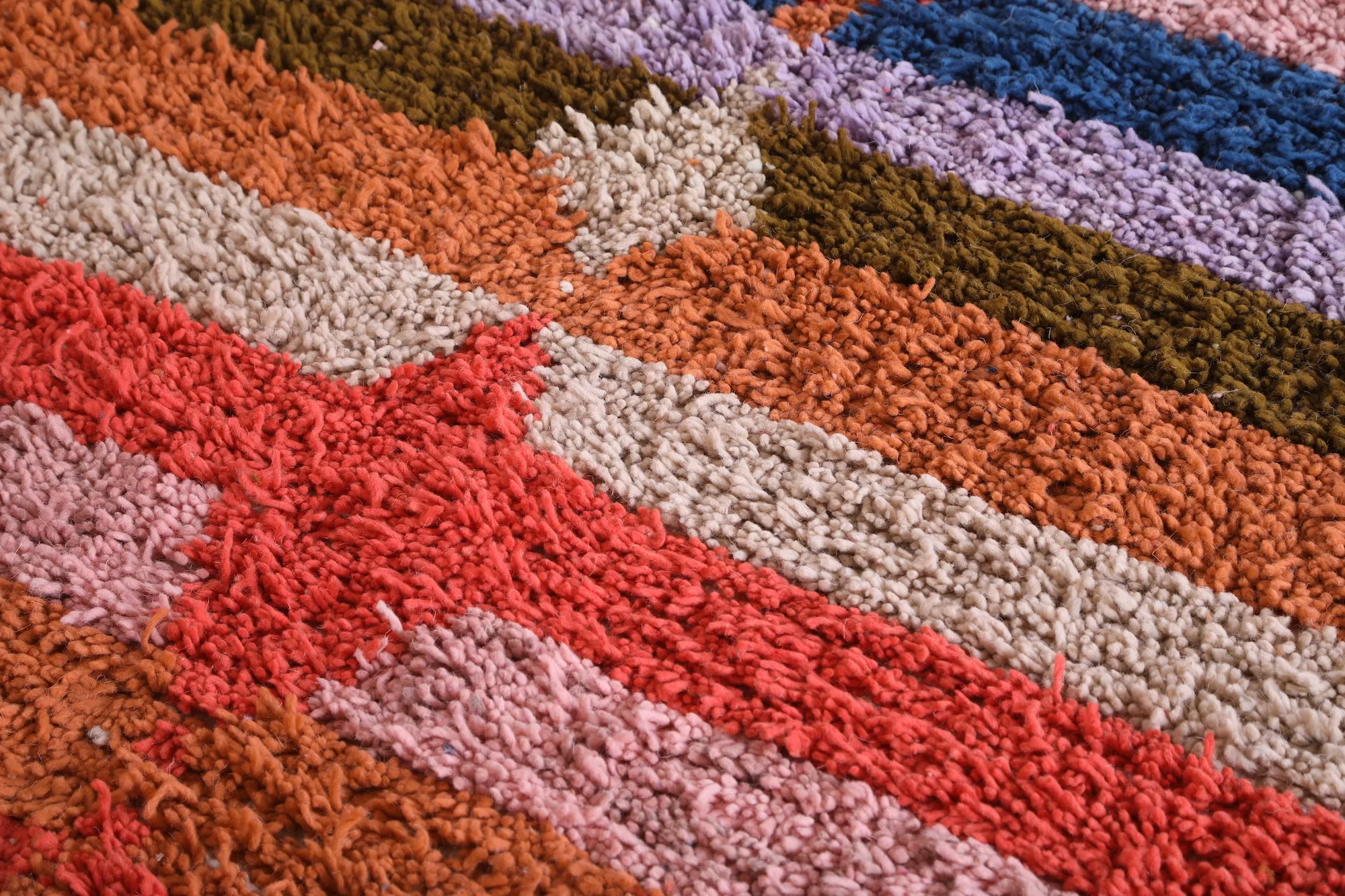Custom Moroccan Azilal rug - Colorful berber carpet - Wool rug