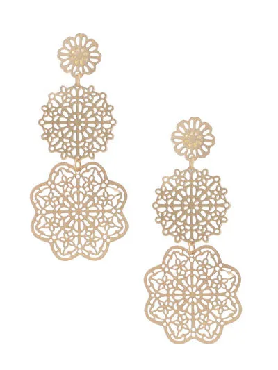 Dainty Flower Teardrop Earrings