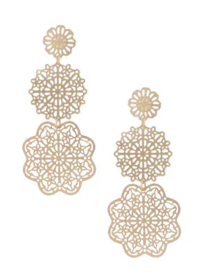 Dainty Flower Teardrop Earrings