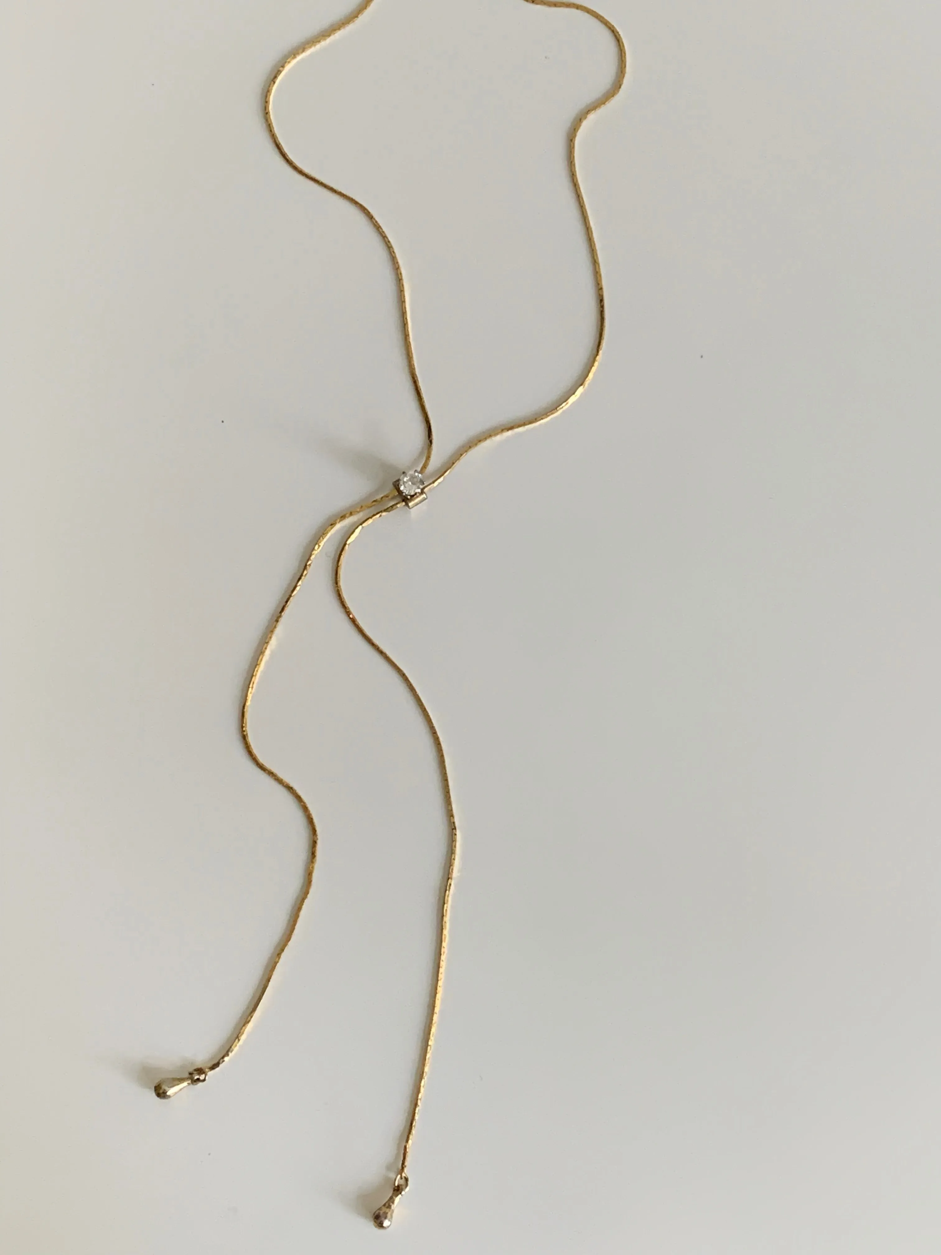 dainty gold bolo necklace