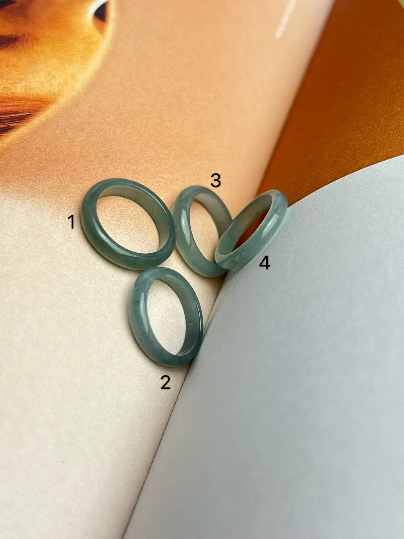 Dainty Natural Jadeite Jade Pinky Ring