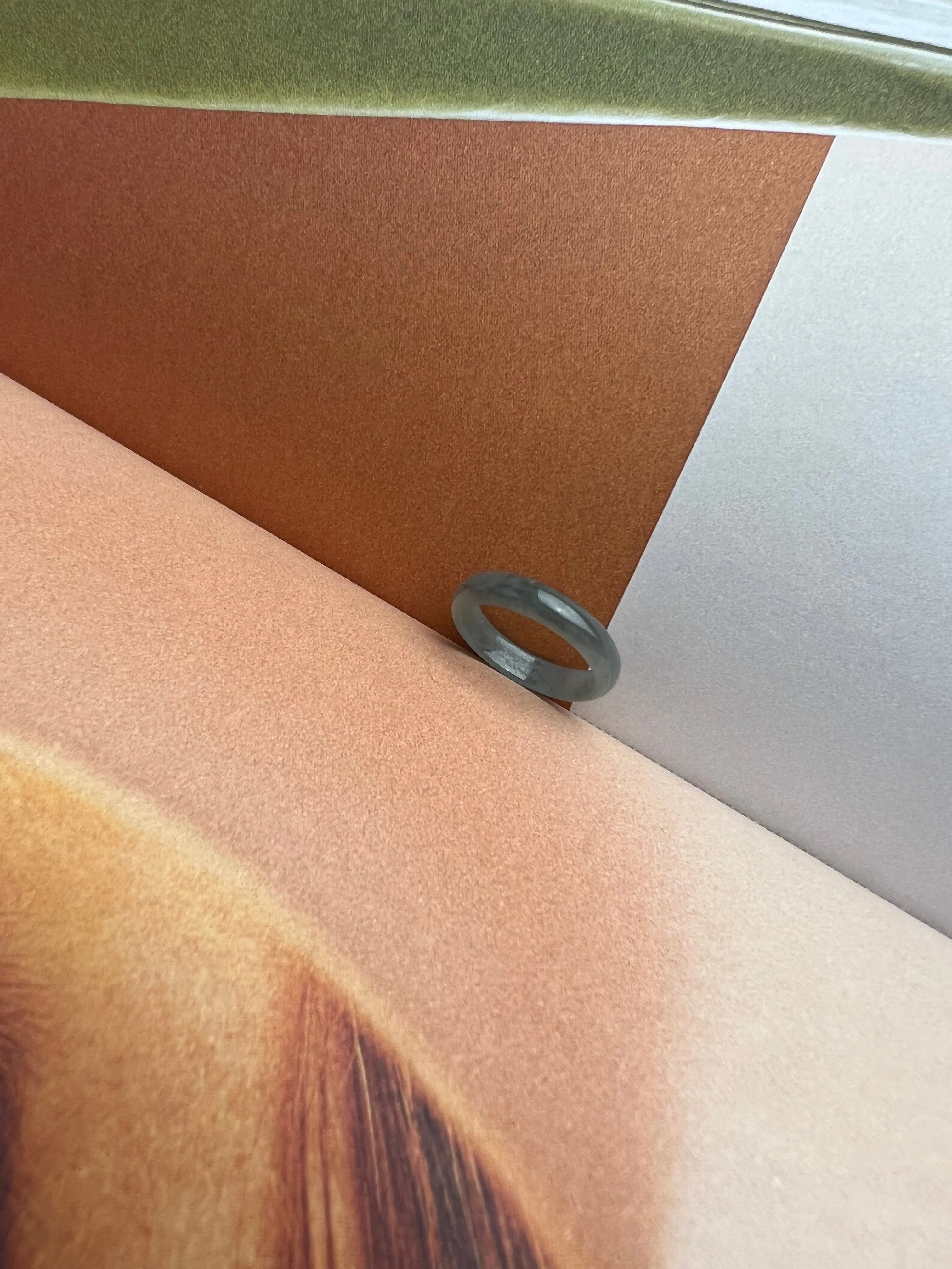 Dainty Natural Jadeite Jade Pinky Ring