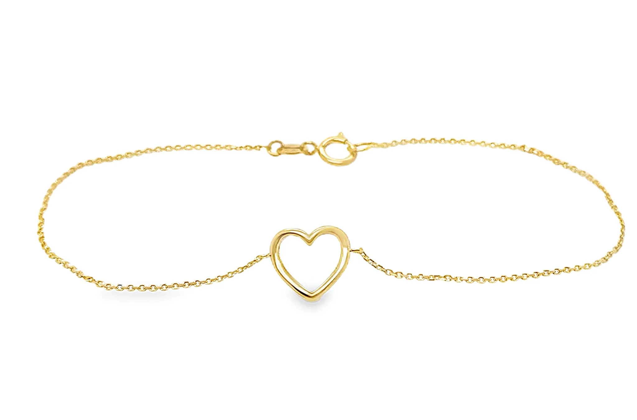 Dainty Open Heart Gold Bracelet