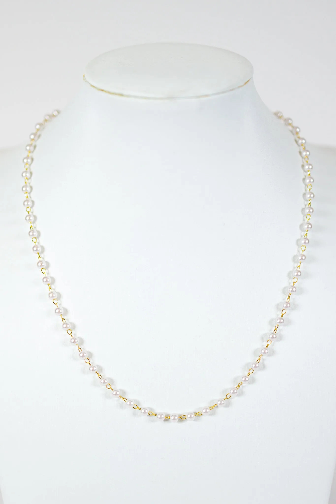 Dainty Pearl Gold Dipped Necklace