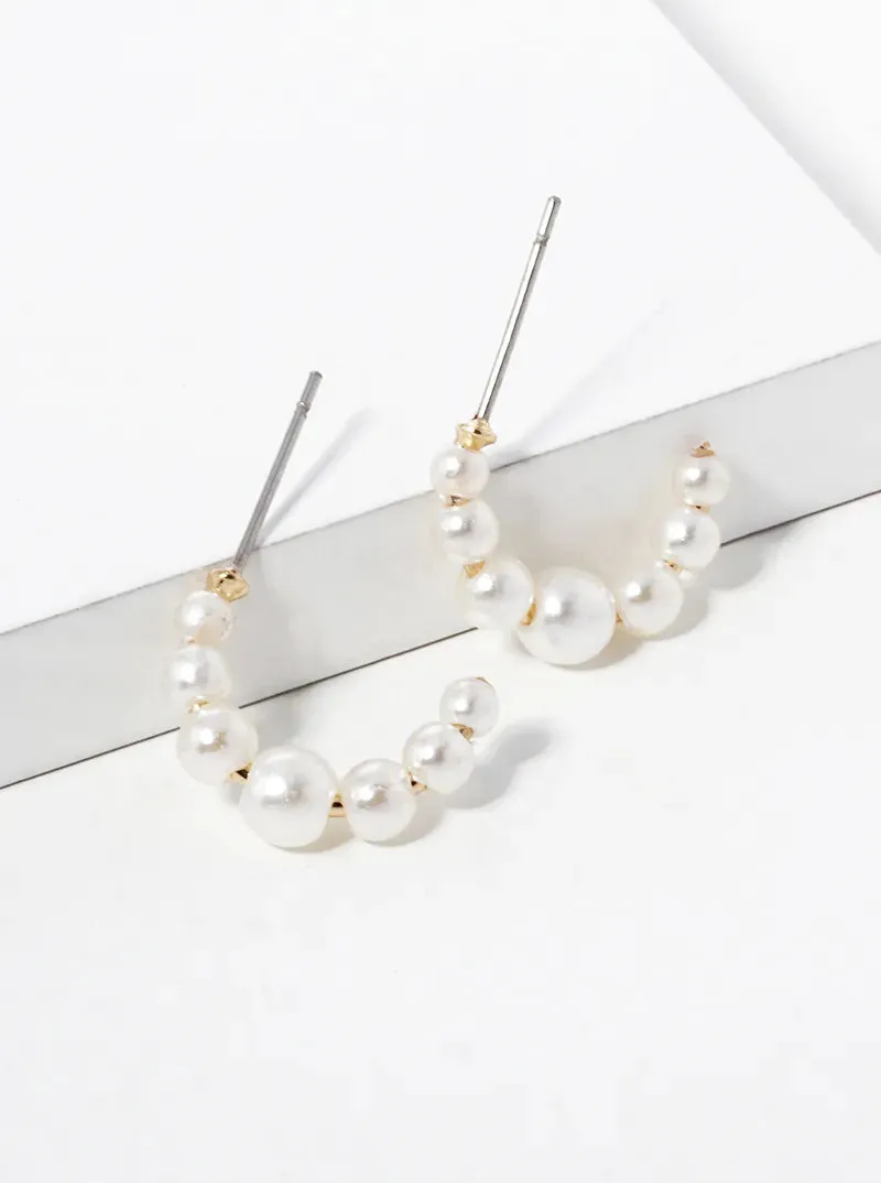 Dainty Pearl Hoop