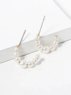 Dainty Pearl Hoop