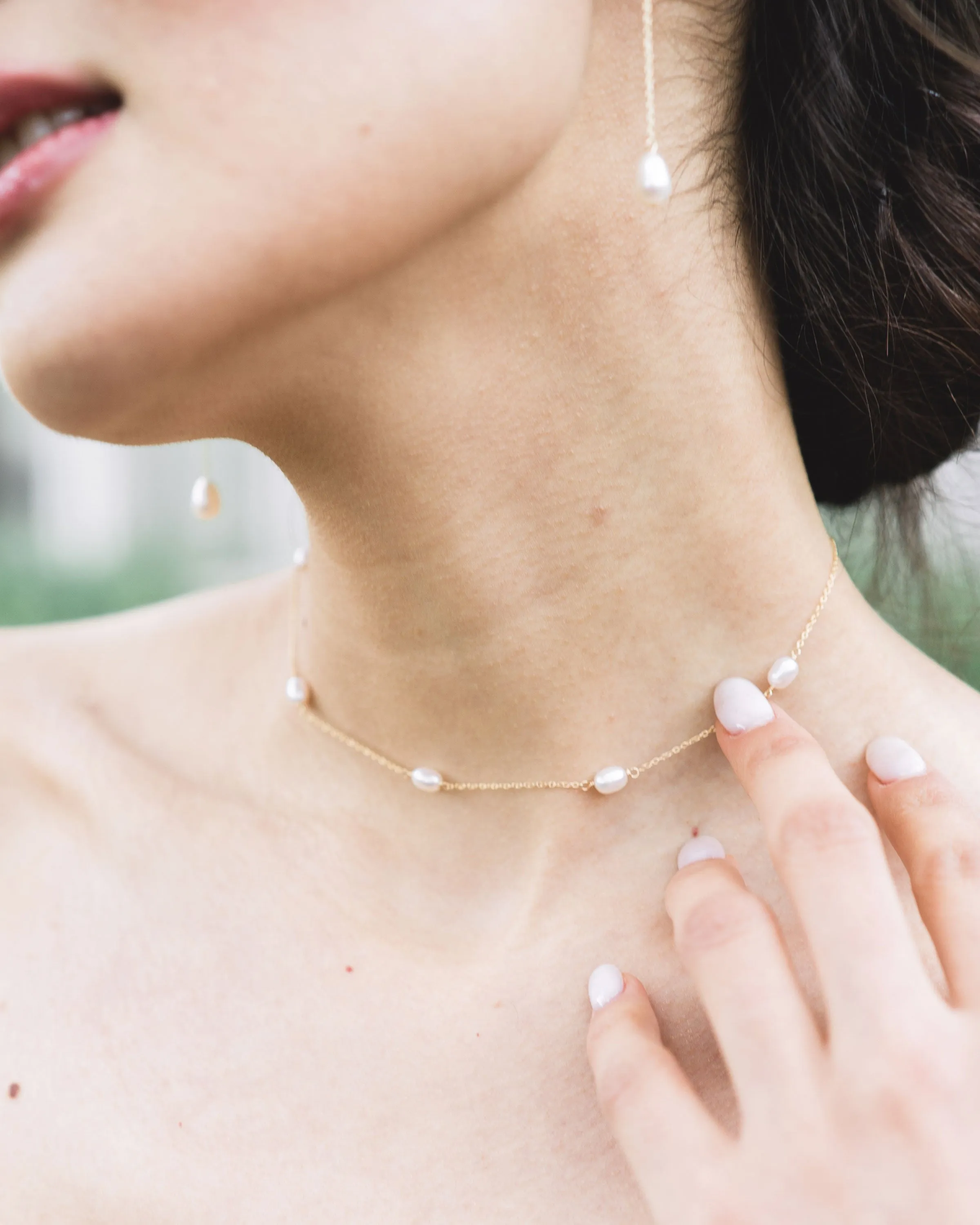 Dainty Pearl Jewelry Set