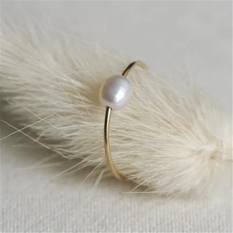 Dainty Pearl Knuckle Ring