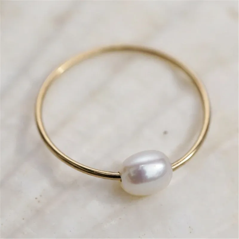 Dainty Pearl Knuckle Ring