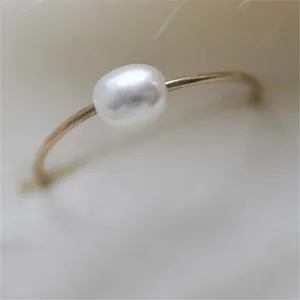 Dainty Pearl Knuckle Ring