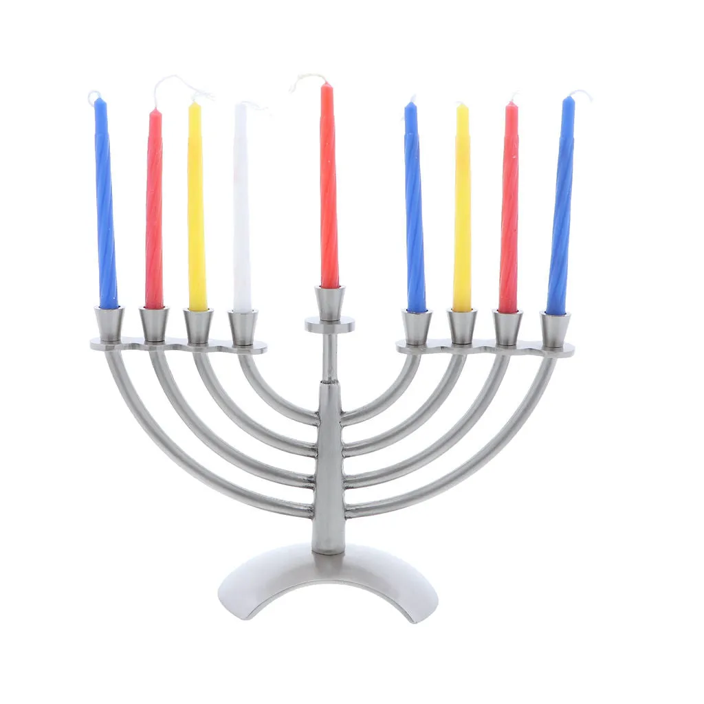 Dainty Pewter Design Menorah