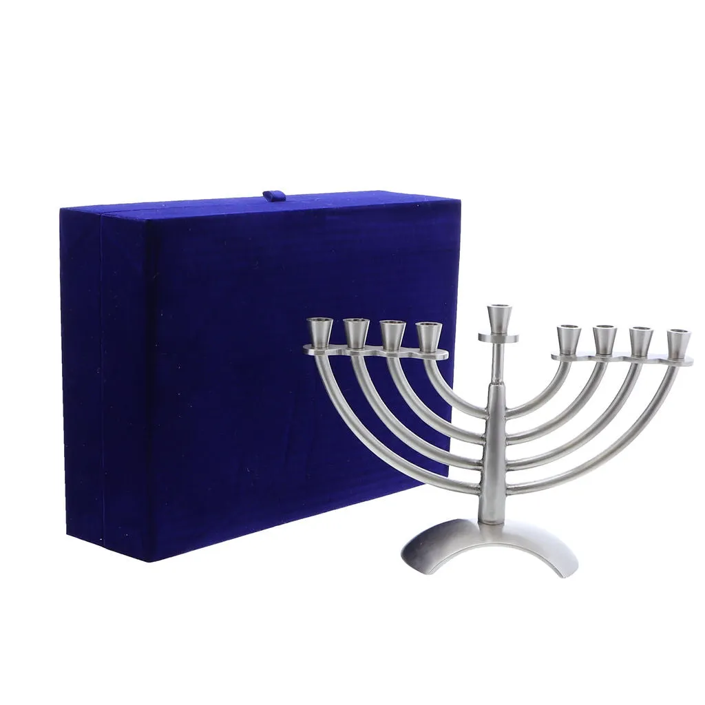 Dainty Pewter Design Menorah