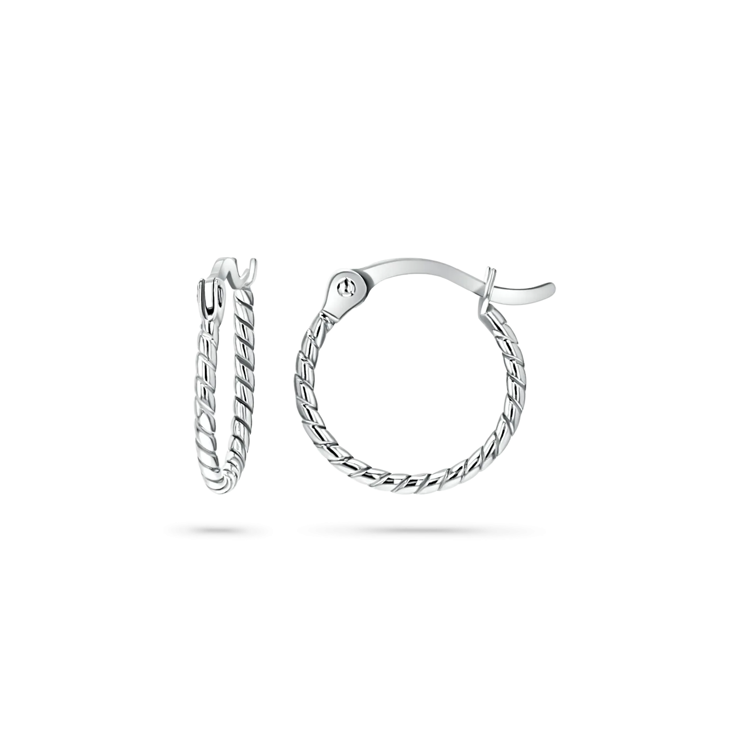 Dainty Twist Hoop Earrings