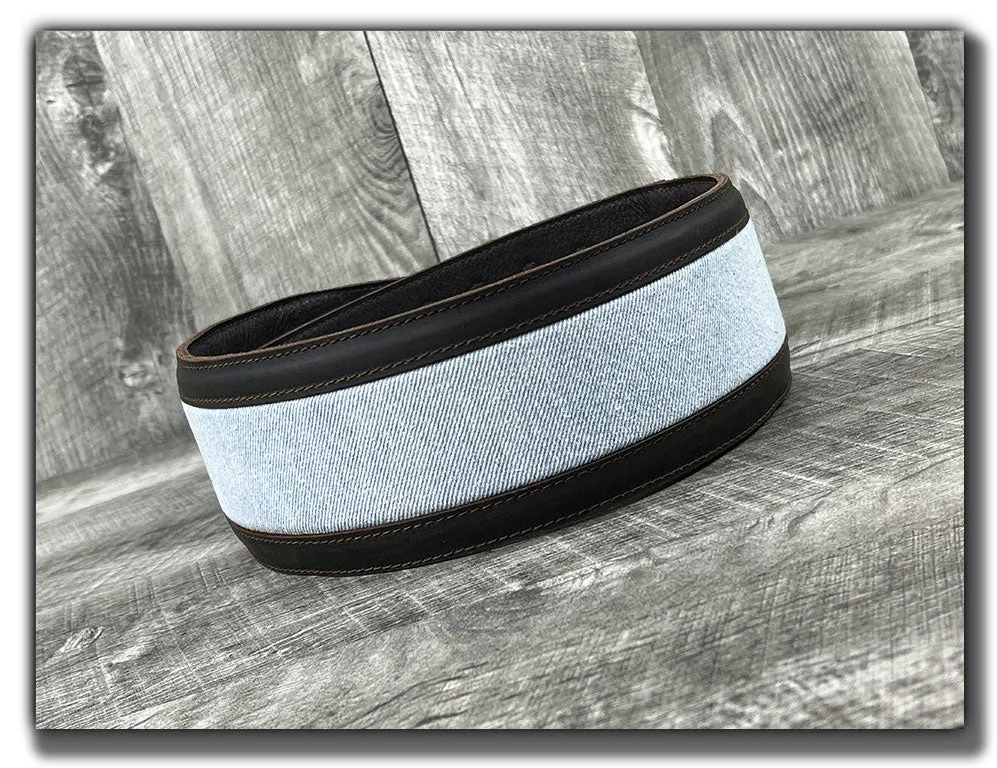 Denim- Whiskey Brown Leather Guitar Strap - Numbered Limited Edition