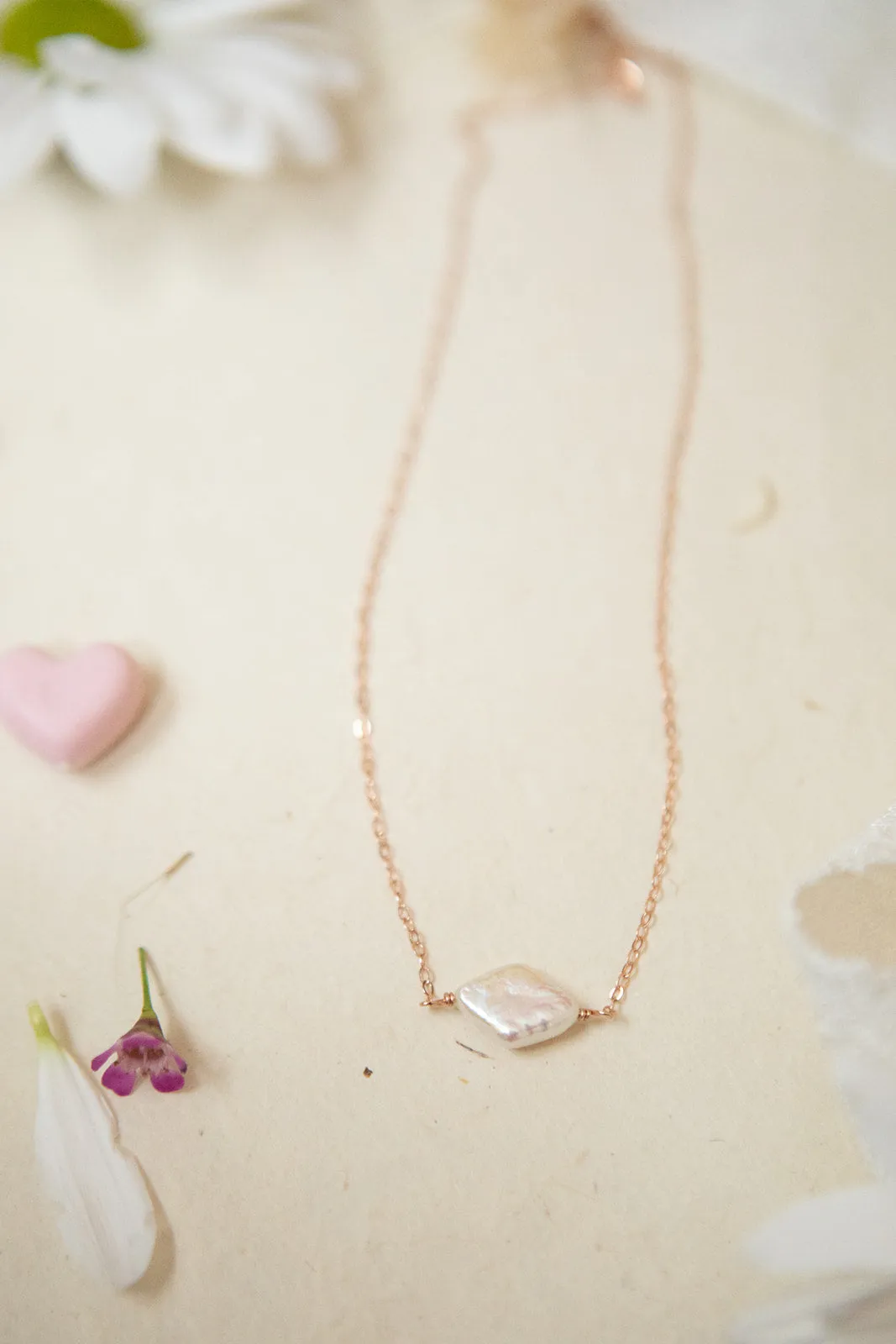 Diamond Freshwater Pearl Necklace
