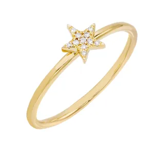 Diamond Star Ring 14K