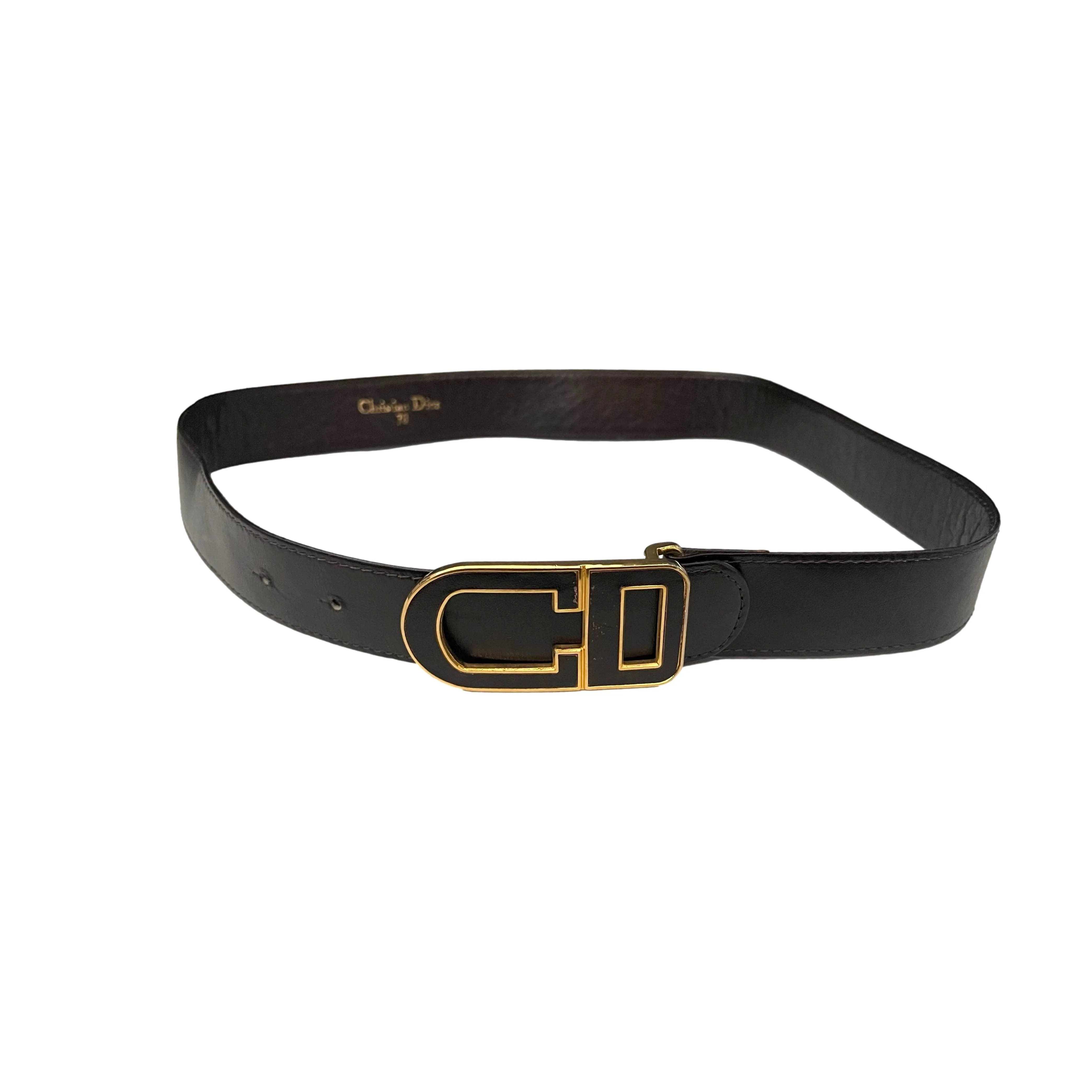 Dior Brown Logo Belt