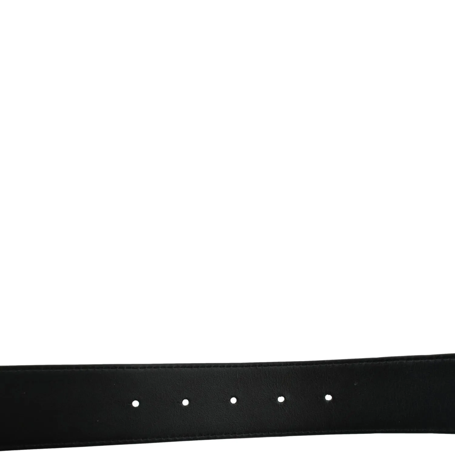 DOLCE & GABBANA Logo Rhinestones Leather Belt Black