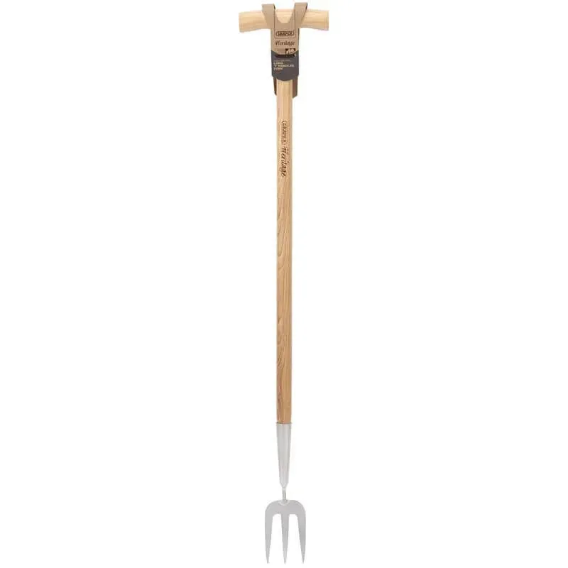 Draper 99031 Heritage Stainless Steel Fork With Ash Long Handle Dr-99031