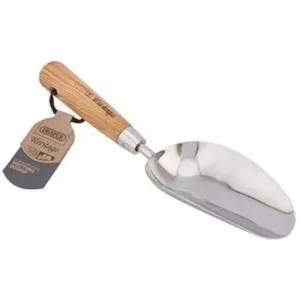 Draper Heritage Stainless Steel Hand Potting Scoop With Ash Handle Dr-99024