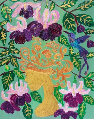 Elizabeth, the Fuchsia Lady Fine Art Print