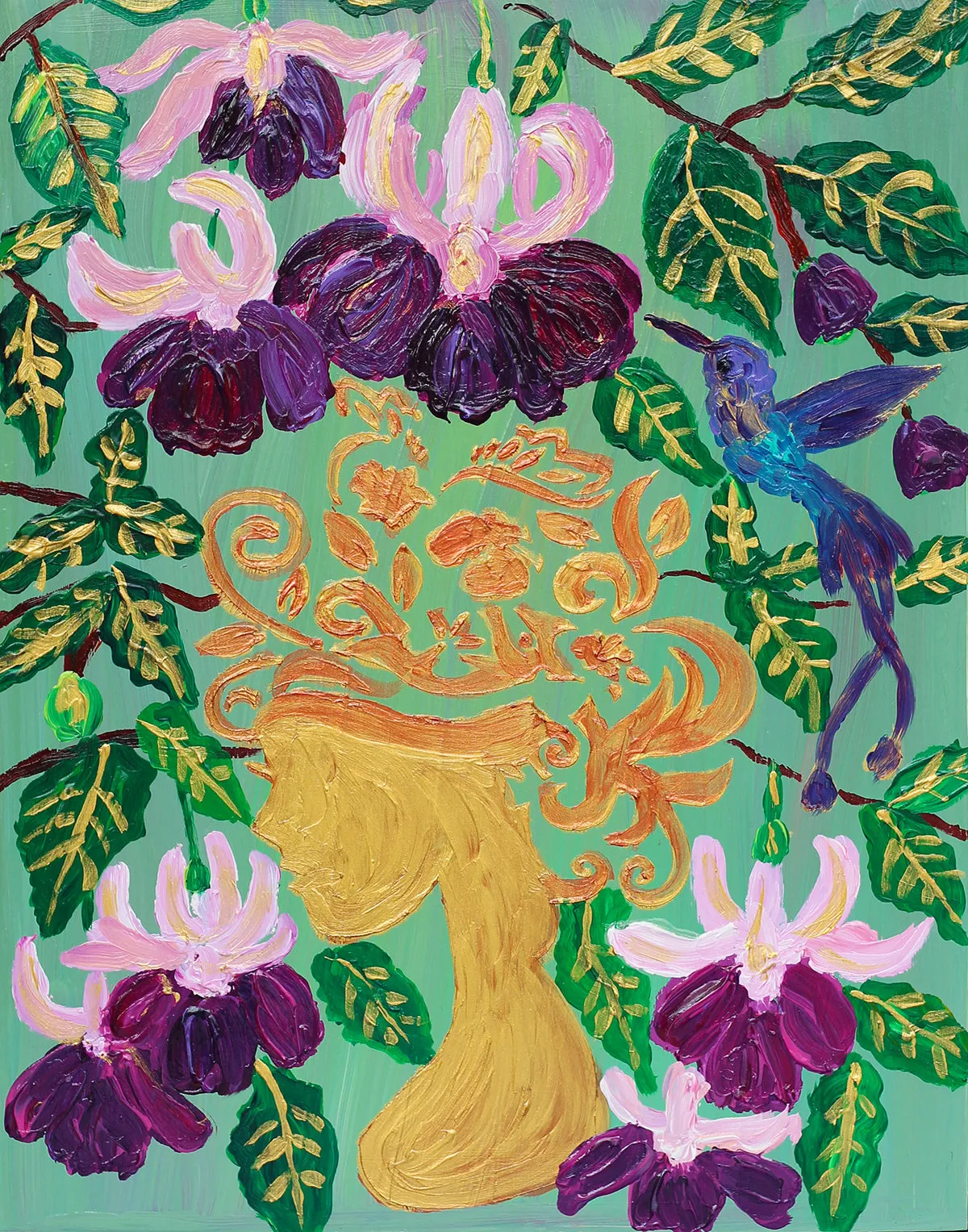 Elizabeth, the Fuchsia Lady Fine Art Print