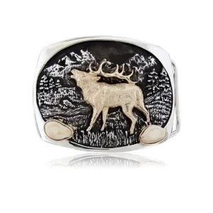 Elk Tooth Ivory Belt Buckle