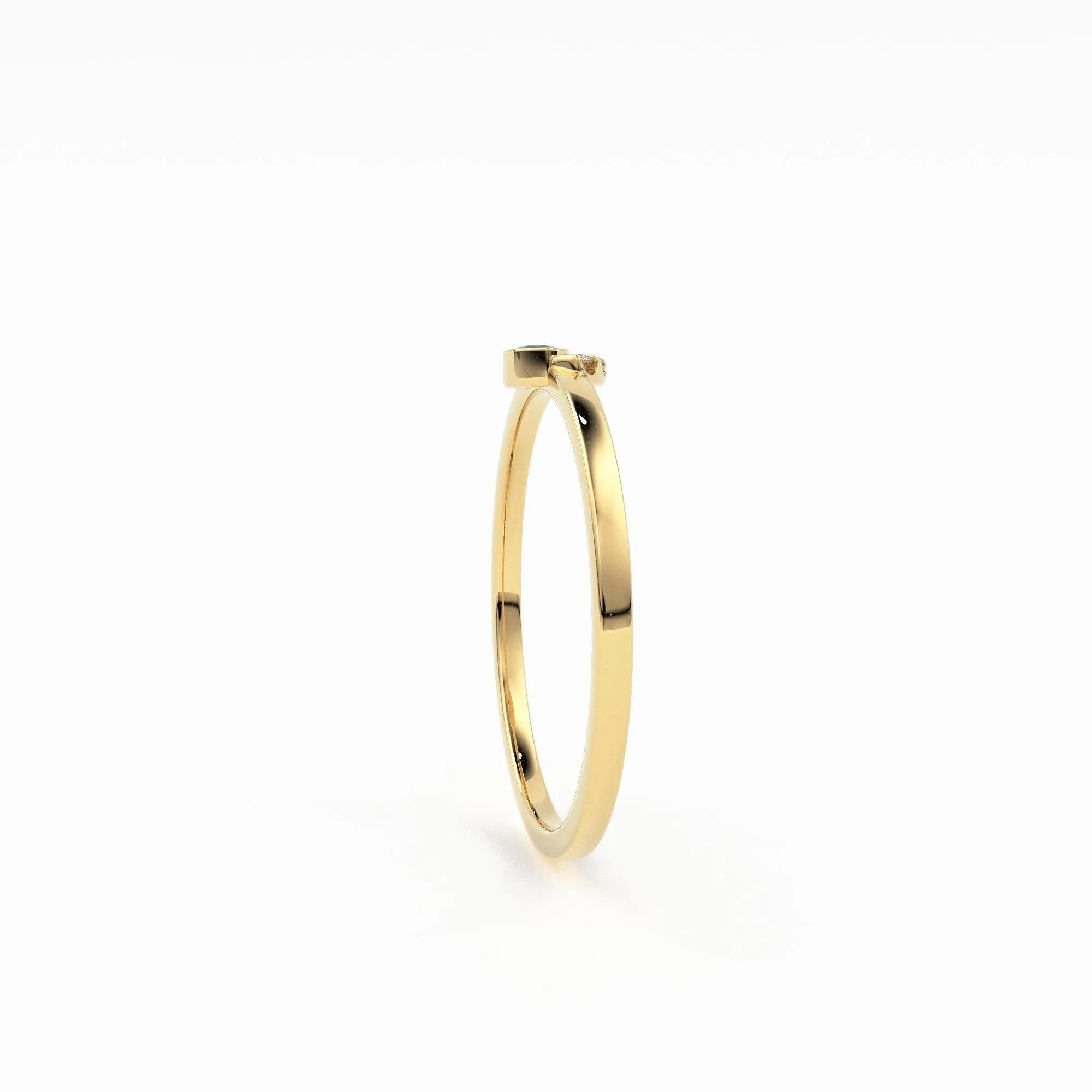 Emerald Ring / Marquise Cut Emerald Ring in 14k Solid Gold / Natural Emerald Ring / May Birthstone Ring / Dainty Emerald Ring