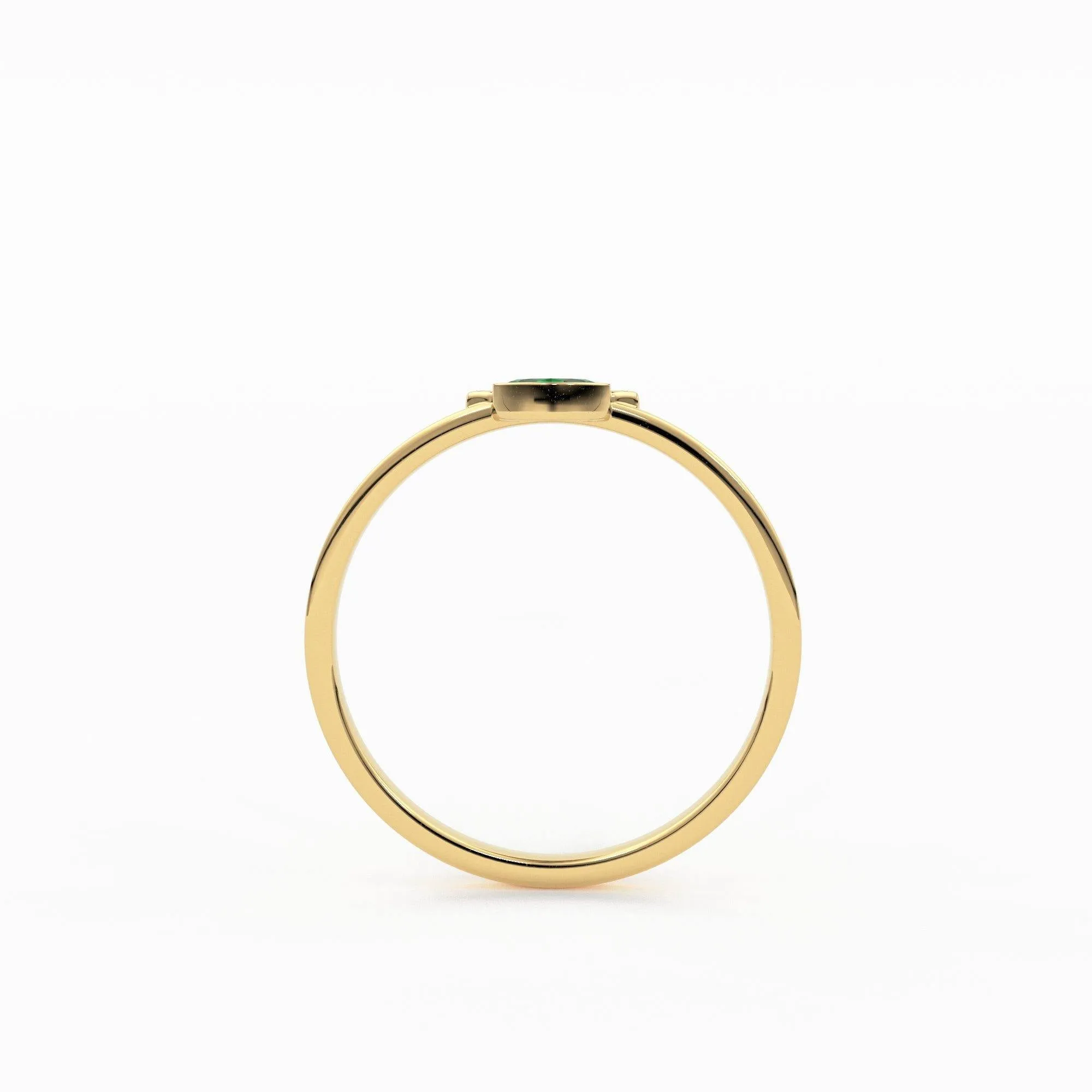 Emerald Ring / Marquise Cut Emerald Ring in 14k Solid Gold / Natural Emerald Ring / May Birthstone Ring / Dainty Emerald Ring