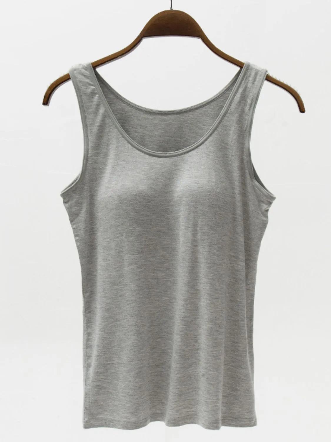 Erin Full Size Wide Strap Modal Tank with Bra