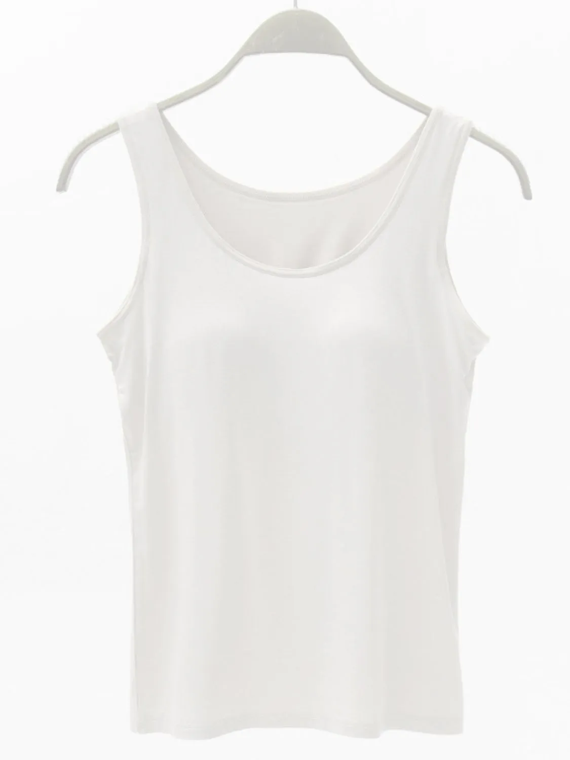 Erin Full Size Wide Strap Modal Tank with Bra